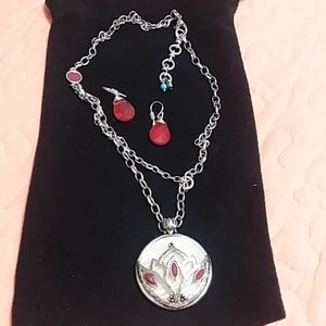 Necklace and earrings